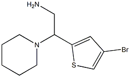 2-(4-bromothiophen-2-yl)-2-(piperidin-1-yl)ethan-1-amine 结构式