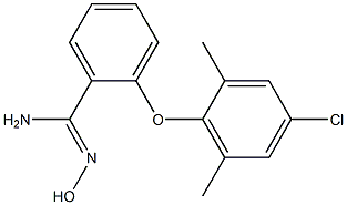 2-(4-chloro-2,6-dimethylphenoxy)-N'-hydroxybenzene-1-carboximidamide 结构式