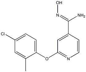2-(4-chloro-2-methylphenoxy)-N'-hydroxypyridine-4-carboximidamide 结构式