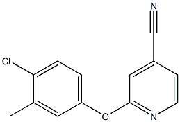 2-(4-chloro-3-methylphenoxy)pyridine-4-carbonitrile 结构式