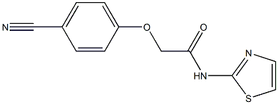 2-(4-cyanophenoxy)-N-1,3-thiazol-2-ylacetamide 结构式