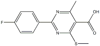 2-(4-fluorophenyl)-4-methyl-6-(methylthio)pyrimidine-5-carboxylic acid 结构式