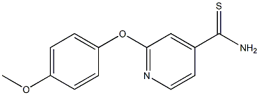 2-(4-methoxyphenoxy)pyridine-4-carbothioamide 结构式