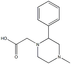 2-(4-methyl-2-phenylpiperazin-1-yl)acetic acid 结构式