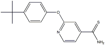 2-(4-tert-butylphenoxy)pyridine-4-carbothioamide 结构式