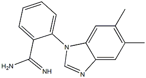 2-(5,6-dimethyl-1H-1,3-benzodiazol-1-yl)benzene-1-carboximidamide 结构式