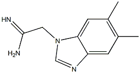 2-(5,6-dimethyl-1H-benzimidazol-1-yl)ethanimidamide 结构式