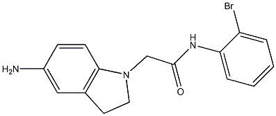 2-(5-amino-2,3-dihydro-1H-indol-1-yl)-N-(2-bromophenyl)acetamide 结构式