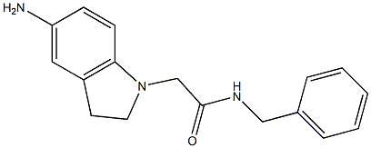 2-(5-amino-2,3-dihydro-1H-indol-1-yl)-N-benzylacetamide 结构式