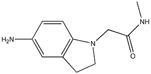 2-(5-amino-2,3-dihydro-1H-indol-1-yl)-N-methylacetamide 结构式