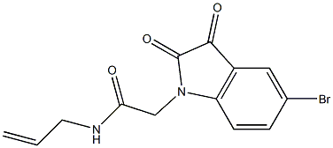 2-(5-bromo-2,3-dioxo-2,3-dihydro-1H-indol-1-yl)-N-(prop-2-en-1-yl)acetamide 结构式