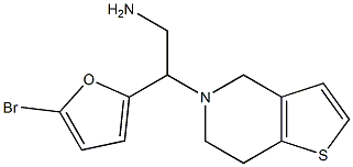 2-(5-bromo-2-furyl)-2-(6,7-dihydrothieno[3,2-c]pyridin-5(4H)-yl)ethanamine 结构式