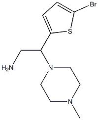 2-(5-bromothiophen-2-yl)-2-(4-methylpiperazin-1-yl)ethan-1-amine 结构式