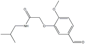 2-(5-formyl-2-methoxyphenoxy)-N-isobutylacetamide 结构式