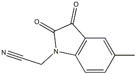 2-(5-methyl-2,3-dioxo-2,3-dihydro-1H-indol-1-yl)acetonitrile 结构式