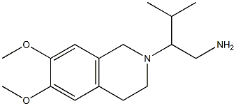 2-(6,7-dimethoxy-1,2,3,4-tetrahydroisoquinolin-2-yl)-3-methylbutan-1-amine 结构式