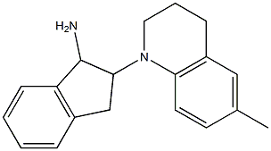 2-(6-methyl-1,2,3,4-tetrahydroquinolin-1-yl)-2,3-dihydro-1H-inden-1-amine 结构式
