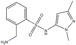 2-(aminomethyl)-N-(1,3-dimethyl-1H-pyrazol-5-yl)benzenesulfonamide 结构式