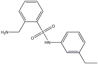 2-(aminomethyl)-N-(3-ethylphenyl)benzenesulfonamide 结构式