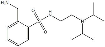 2-(aminomethyl)-N-{2-[bis(propan-2-yl)amino]ethyl}benzene-1-sulfonamide 结构式