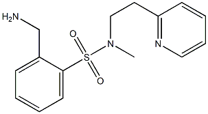 2-(aminomethyl)-N-methyl-N-[2-(pyridin-2-yl)ethyl]benzene-1-sulfonamide 结构式