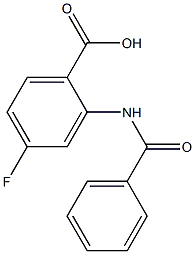 2-(benzoylamino)-4-fluorobenzoic acid 结构式