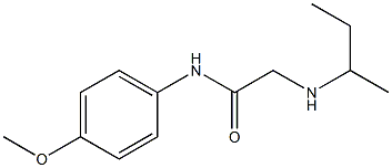 2-(butan-2-ylamino)-N-(4-methoxyphenyl)acetamide 结构式