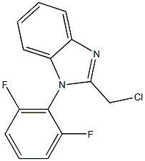 2-(chloromethyl)-1-(2,6-difluorophenyl)-1H-1,3-benzodiazole 结构式