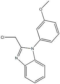 2-(chloromethyl)-1-(3-methoxyphenyl)-1H-1,3-benzodiazole 结构式