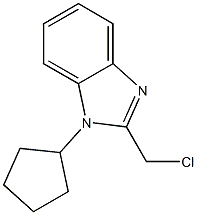 2-(chloromethyl)-1-cyclopentyl-1H-1,3-benzodiazole 结构式