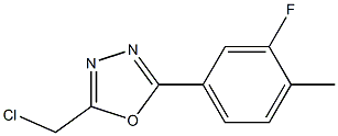 2-(chloromethyl)-5-(3-fluoro-4-methylphenyl)-1,3,4-oxadiazole 结构式