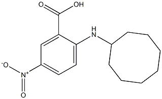 2-(cyclooctylamino)-5-nitrobenzoic acid 结构式