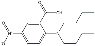 2-(dibutylamino)-5-nitrobenzoic acid 结构式