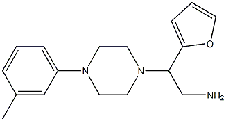 2-(furan-2-yl)-2-[4-(3-methylphenyl)piperazin-1-yl]ethan-1-amine 结构式