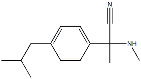 2-(methylamino)-2-[4-(2-methylpropyl)phenyl]propanenitrile 结构式