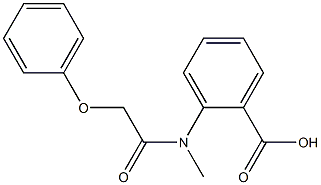 2-(N-methyl-2-phenoxyacetamido)benzoic acid 结构式