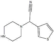 2-(piperazin-1-yl)-2-(thiophen-3-yl)acetonitrile 结构式