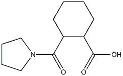 2-(pyrrolidin-1-ylcarbonyl)cyclohexanecarboxylic acid 结构式