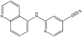 2-(quinolin-5-ylamino)isonicotinonitrile 结构式