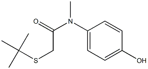 2-(tert-butylsulfanyl)-N-(4-hydroxyphenyl)-N-methylacetamide 结构式