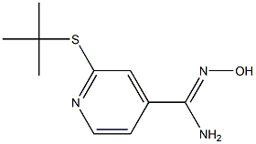 2-(tert-butylsulfanyl)-N'-hydroxypyridine-4-carboximidamide 结构式