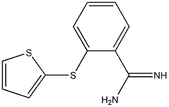 2-(thiophen-2-ylsulfanyl)benzene-1-carboximidamide 结构式
