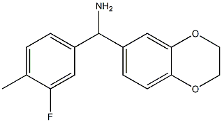 2,3-dihydro-1,4-benzodioxin-6-yl(3-fluoro-4-methylphenyl)methanamine 结构式