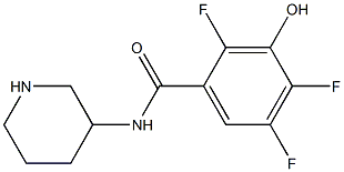 2,4,5-trifluoro-3-hydroxy-N-(piperidin-3-yl)benzamide 结构式