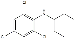 2,4,6-trichloro-N-(pentan-3-yl)aniline 结构式