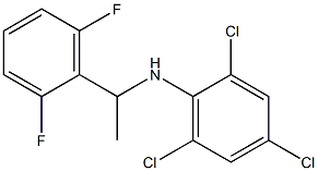 2,4,6-trichloro-N-[1-(2,6-difluorophenyl)ethyl]aniline 结构式