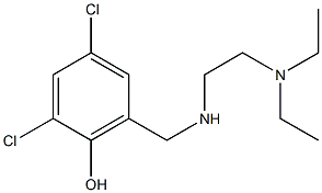 2,4-dichloro-6-({[2-(diethylamino)ethyl]amino}methyl)phenol 结构式