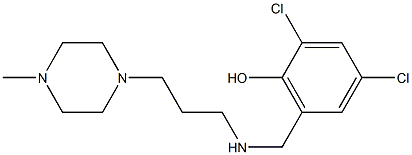 2,4-dichloro-6-({[3-(4-methylpiperazin-1-yl)propyl]amino}methyl)phenol 结构式