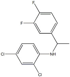 2,4-dichloro-N-[1-(3,4-difluorophenyl)ethyl]aniline 结构式