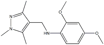 2,4-dimethoxy-N-[(1,3,5-trimethyl-1H-pyrazol-4-yl)methyl]aniline 结构式